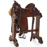 Used 15.5in Half Breed Floral Barrel Saddle