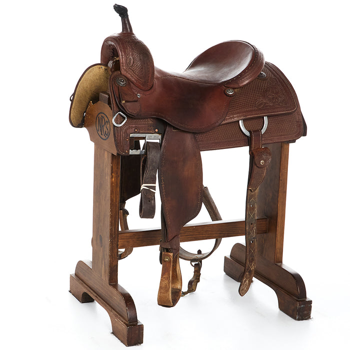 Used 16in Combo Tooled Ranch Cutter with Barbed Wire Border