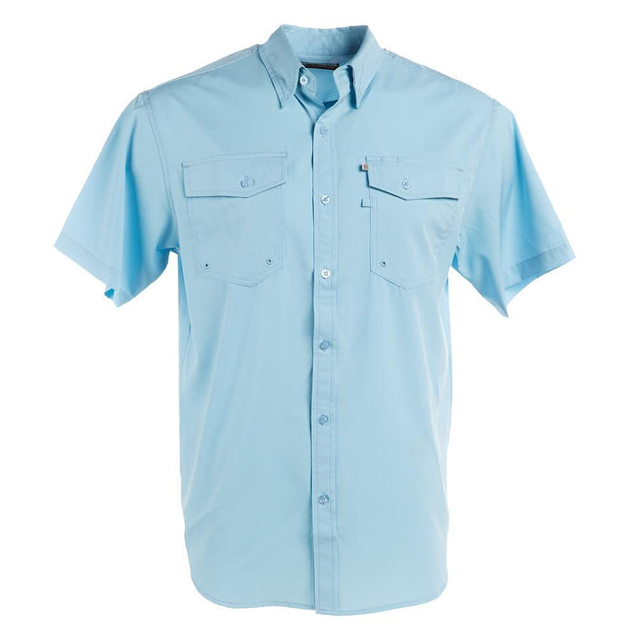Ice Blue Short Sleeve Button Shirt