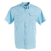 Ice Blue Short Sleeve Button Shirt