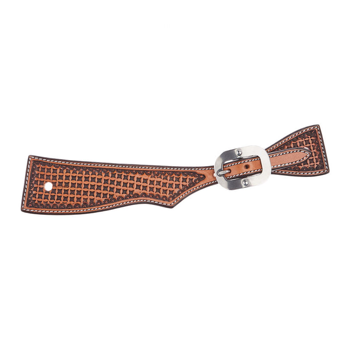 Wide Spur Straps with Waffle Tooling