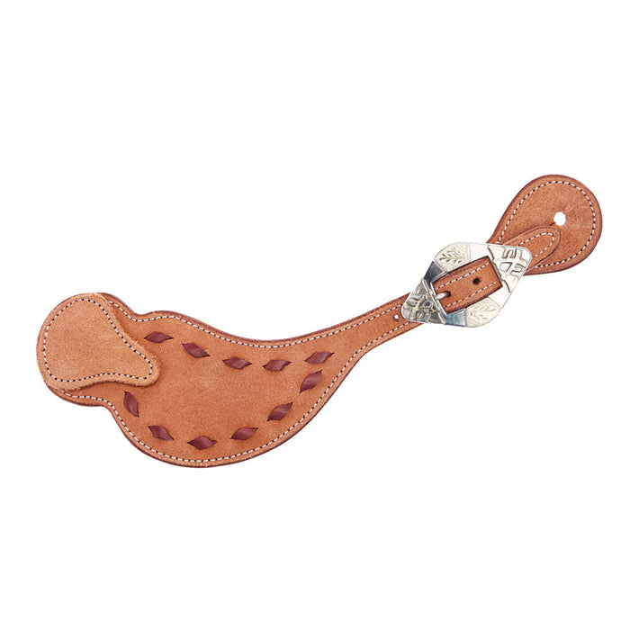 Spur Strap Shaped Roughout with Buckstitch