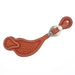 Silver Buckle Shaped Tooled Spur Strap