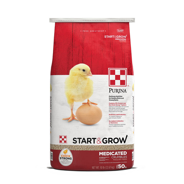 Start N Grow w/AMP .0125 Crumbles 50lb Bag Poultry Feed