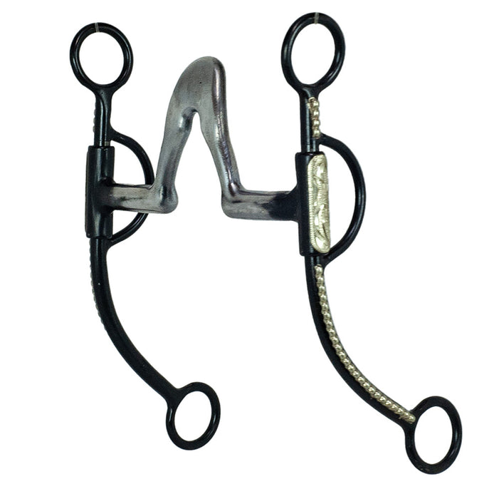 Dotted Black Steel Shank Short Cathedral Bit