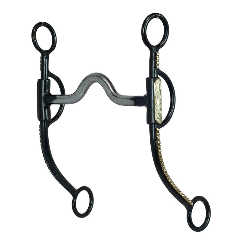 Dotted Black Steel Shank Medium Port Bit