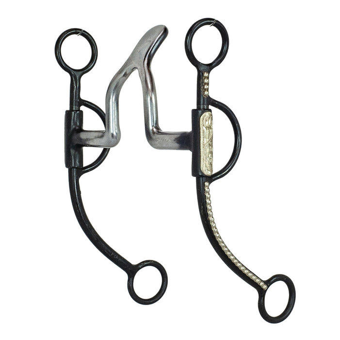 Dotted Black Steel Shank Wide Cathedral Bit