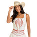 Women's Boot Stitch Embroidered Top