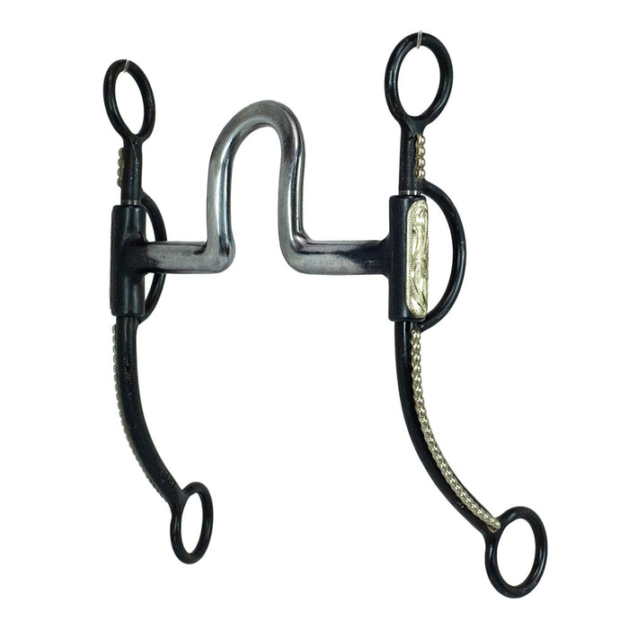 Dotted Black Steel Shank Tall Spoon Bit