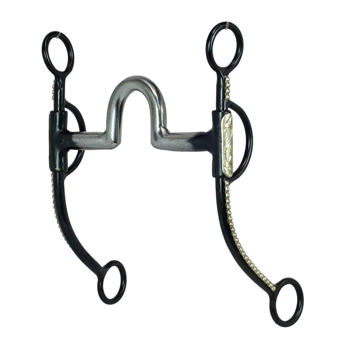 Dotted Black Steel Shank High Port Bit