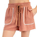 Women's Dusty Rose Zig Zag Shorts