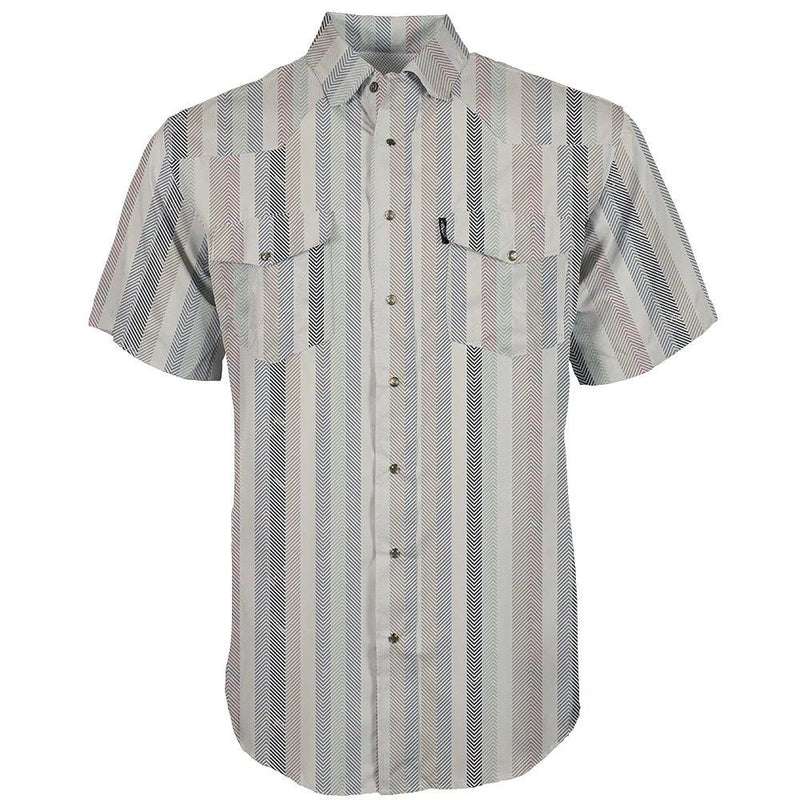 Men's Cream Stripe Sol Short Sleeve Shirt