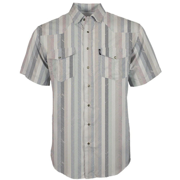 Men's Cream Stripe Sol Short Sleeve Shirt