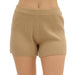 Women's Tan Sweater Shorts