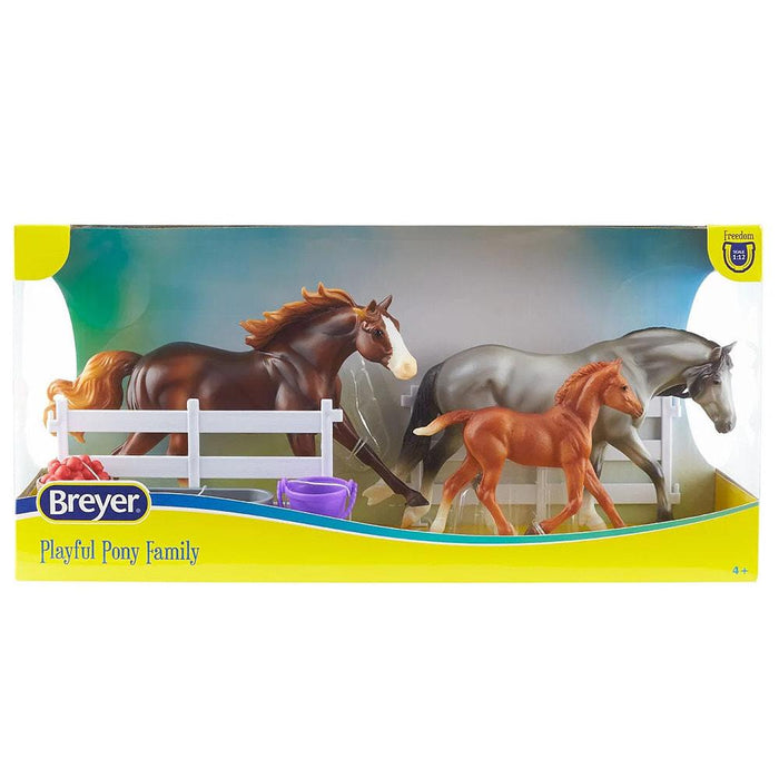 Playful Pony Horse Family