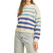 Wom Blue Multi Stripe Sweater