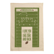 I Love You To The End Zone Kitchen Towel