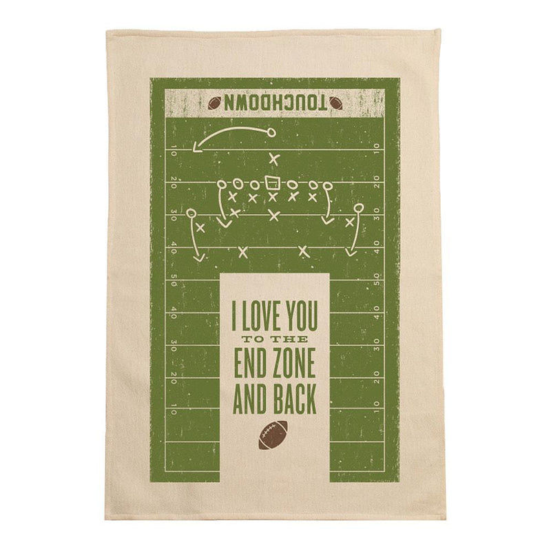 I Love You To The End Zone Kitchen Towel