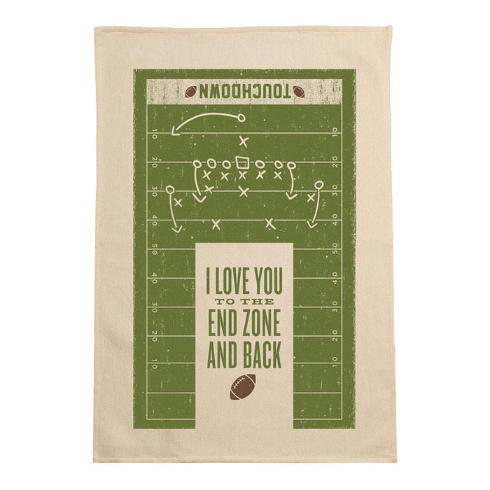 I Love You To The End Zone Kitchen Towel