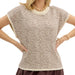 Women's Ecru Leopard Print Top