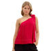 Women's Red One Shoulder Top