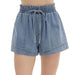 Women's Denim High Waist Front Tie Shorts
