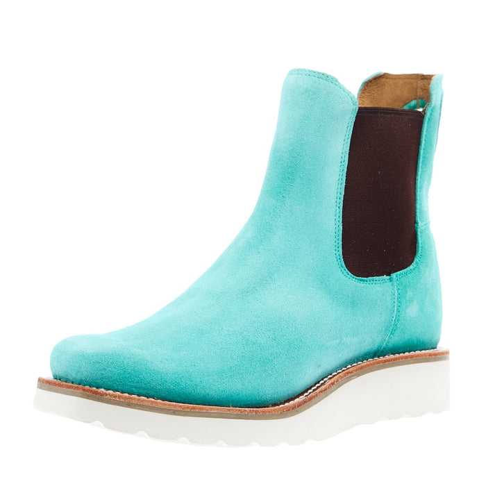 Women's Turquoise Suede Swedge Casual