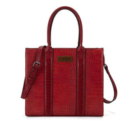 Red Croc Print Tote/Cross Body