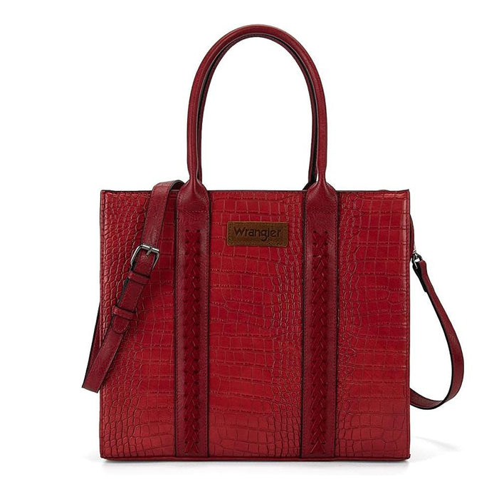 Red Croc Print Tote/Cross Body