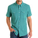 Men's Turquoise Geo Print Performance Snap Shirt