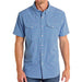 Men's Blue Aztec Geo Print Performance Snap Shirt