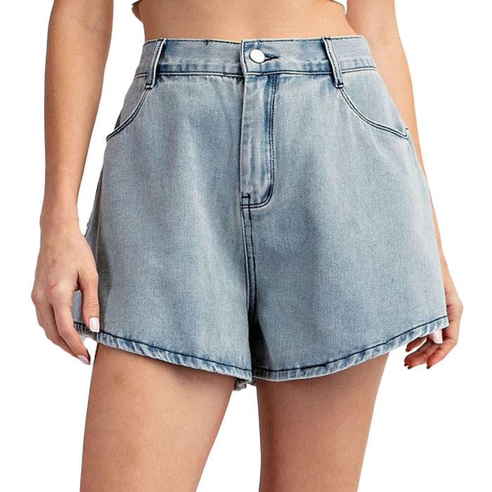 Women's Mineral Washed Denim Shorts