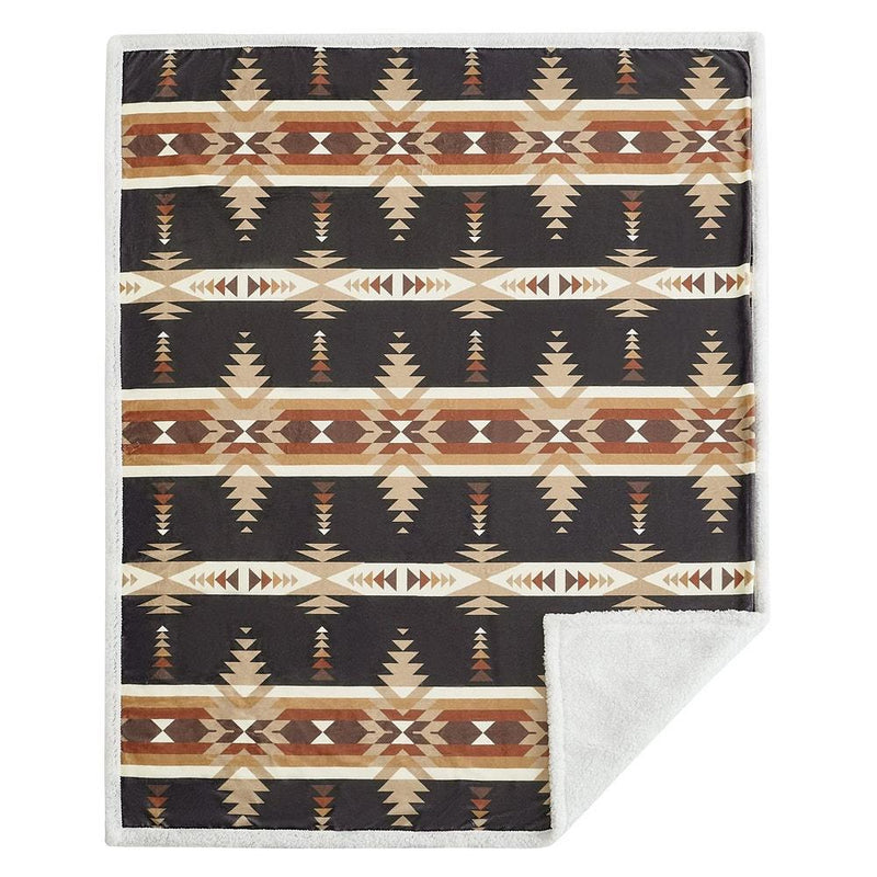 Yosemite Campfire Sherpa Throw Blanket