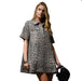 Women's Leopard Print Denim Dress