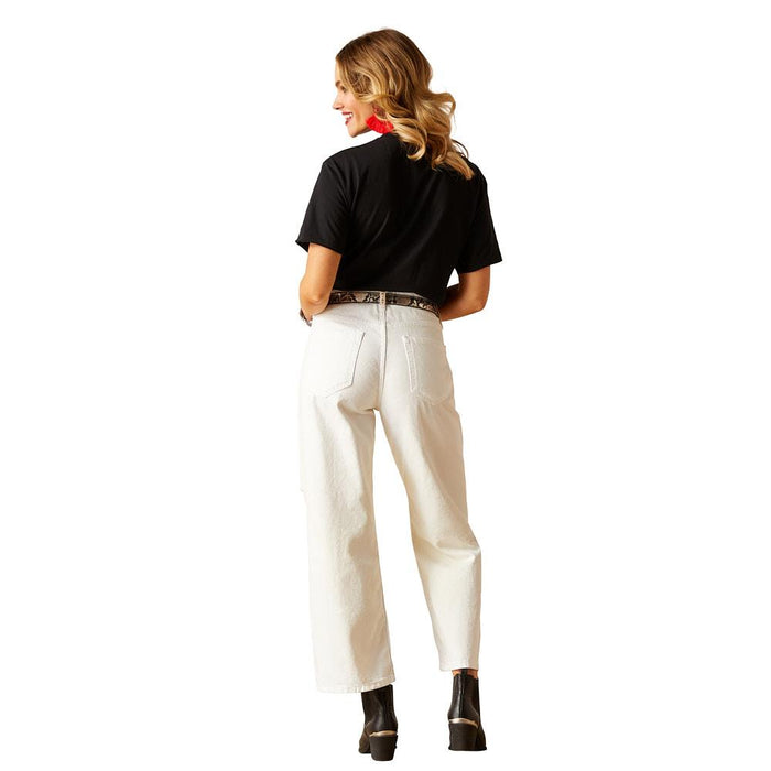 Women's Tomboy White Wide Leg Crop Jeans