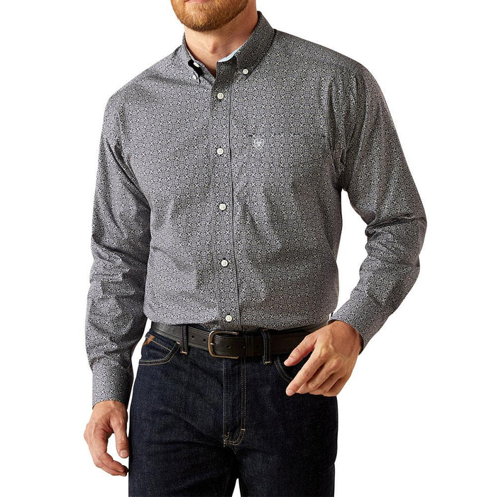 Men's Dark Blue Wrinkle Free Douglas Shirt