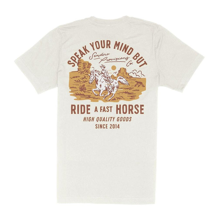 Men's Vintage White Fast Horse Tee
