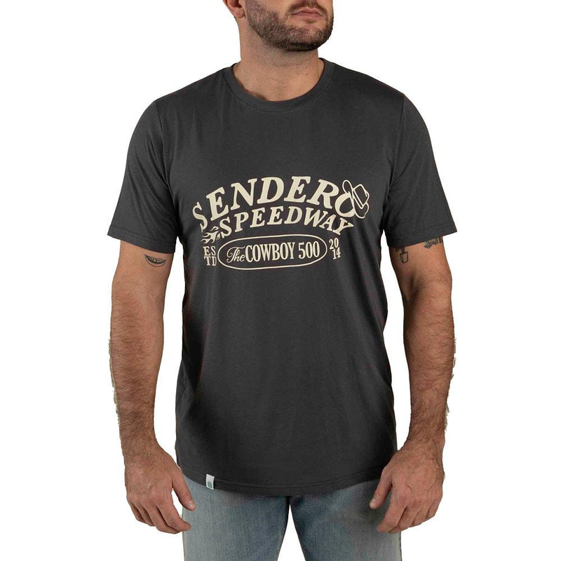 Men's Black Speedway Short Sleeve Tee Shirt