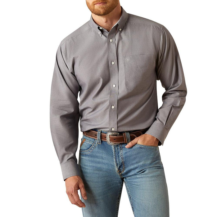 Men's Grey Wrinkle Free Classic Shirt