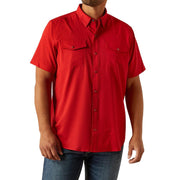 Men's VentTek Western Fitted Haute Red Shirt