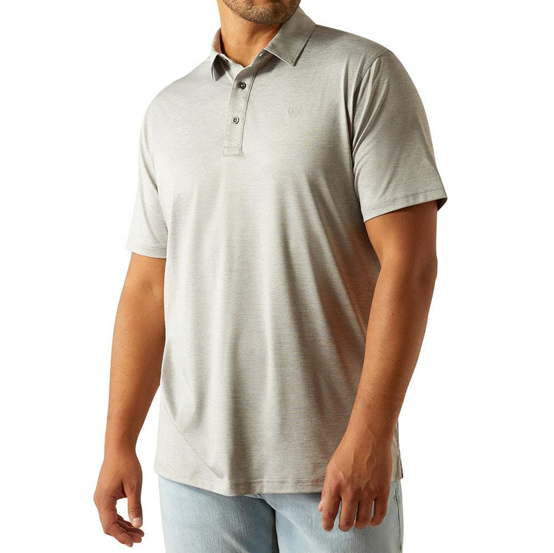 Men's Fitted Grey Charger Polo