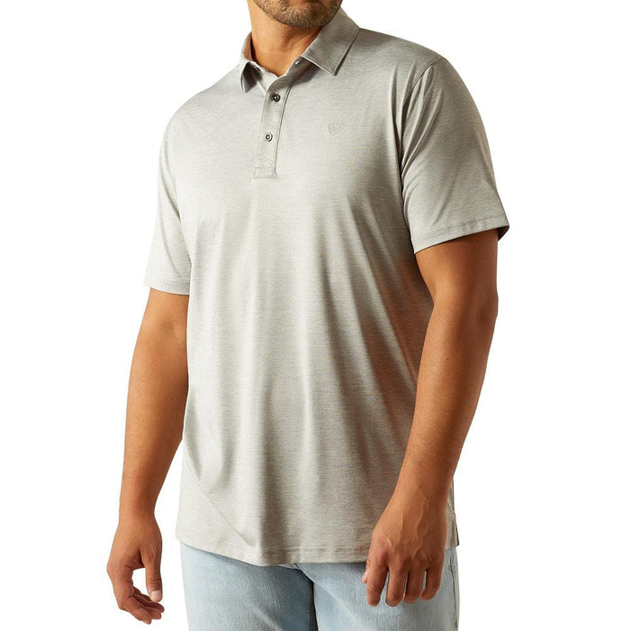 Men's Fitted Grey Charger Polo