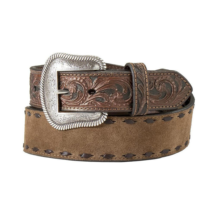 Men's Nocona Rough Out Tan Billet Belt