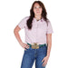 Women's Purple Short Sleeve Button Shirt