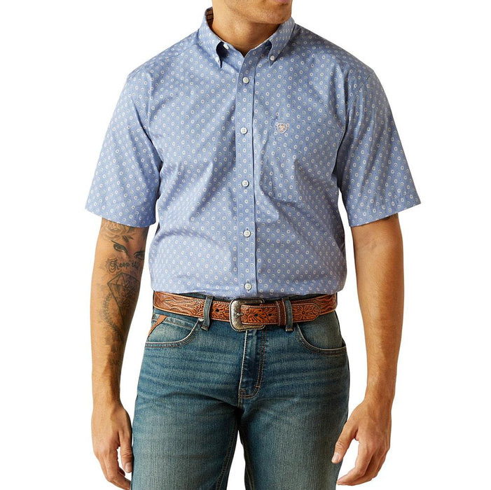 Men's Blue Wrinkle Free Dixon Classic Shirt