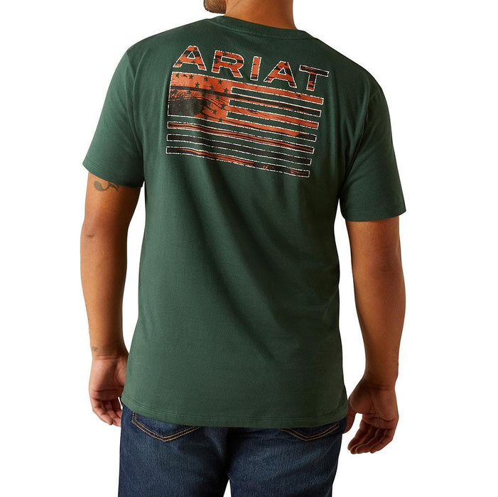 Men's Rustic Wood Flag Tee Shirt