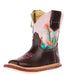 Infant Cactus Flower Brown Square Toe Boot