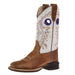 Children's Tan with Splatter Shaft Square Toe Boot