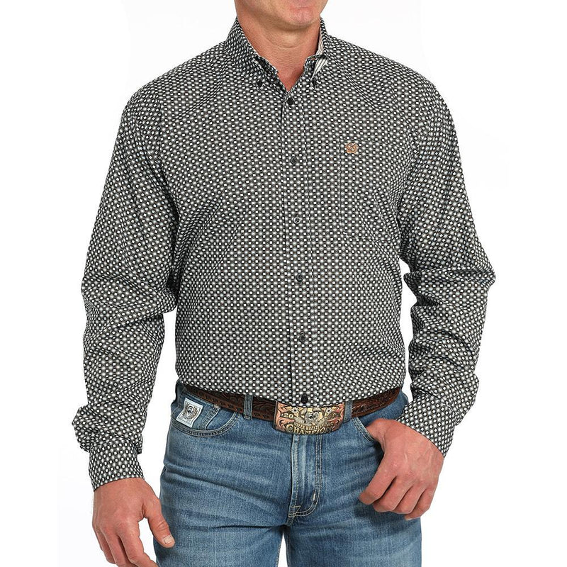 Men's Black Long Sleeve Button Shirt