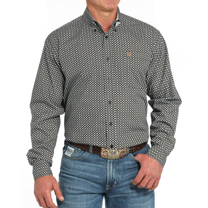 Men's Black Long Sleeve Button Shirt